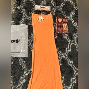 Body by Raven Tracy Orange Maxi Skirt & Headband